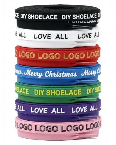 YBACYUXR Personalized shoe laces Custom text flat Shoelaces laces sneakers Unique Gift for Shoe Enthusiasts 1 Pairs