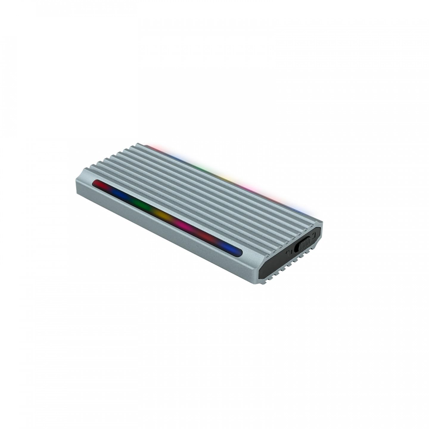 TOOQ TQE-2221G obudowa do dysku SSD M.2, NGFF/NVMe "Shinobi", złącze USB-A (USB 3.1 Gen2 10 Gb/s), RGB, kolor szary