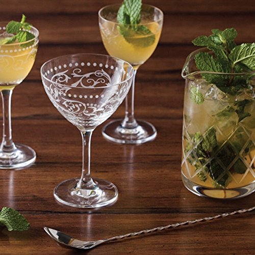 RONA Steelite Vintage Dots 8 Oz Martini/Cocktail Glass