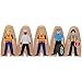 Constructive Playthings Wooden Community Helpers 25-Piece Wood Block Play Figurine Set, Freestanding Inclusive and Diverse Wood Toy Figures for Kids Ages 3+