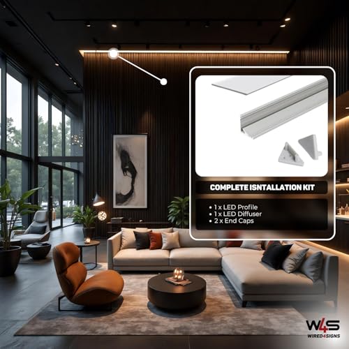 Perfil de aluminio para LED ángulo 30-60 grados miniatura 2