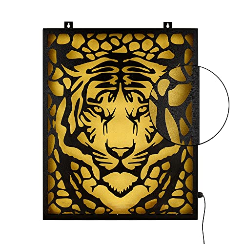 Image of Metsy Metal Tiger Face Wall Hanging | Exquisite Handcrafted Home Decor for a Unique Touch | Durable and Stylish Tiger Wall Art Perfect for Living Room, Bedroom, or Office