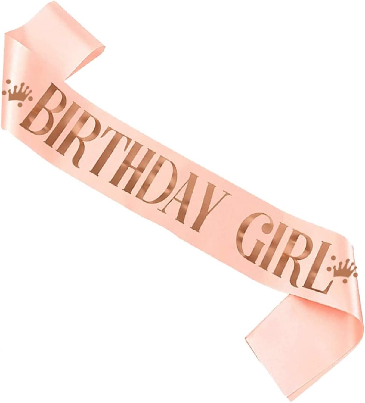 Birthday Girl Sash, Rose Gold Birthday Sash Birthday Satin Sash for Woman Girls Birthday Accessories
