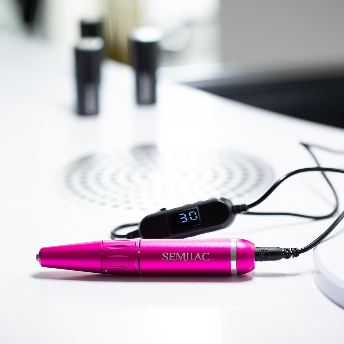Semilac Nagelfräser Mini Pen – Kompakter Elektrischer Nagelbohrer für UV-, Gel- und Acryl-Lack, USB-Aufladung, Leise & Vibrationsfrei, bis 30.000 U/min