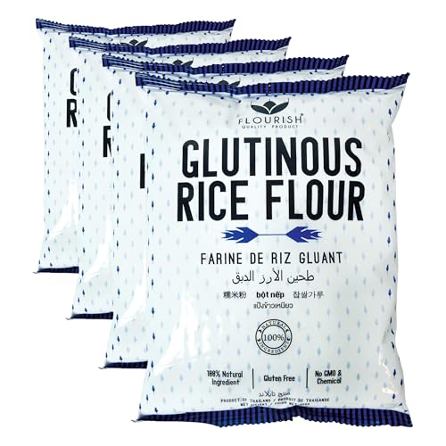 Flourish Harina De Arroz Glutinoso 400 g (Paquete de 4)
