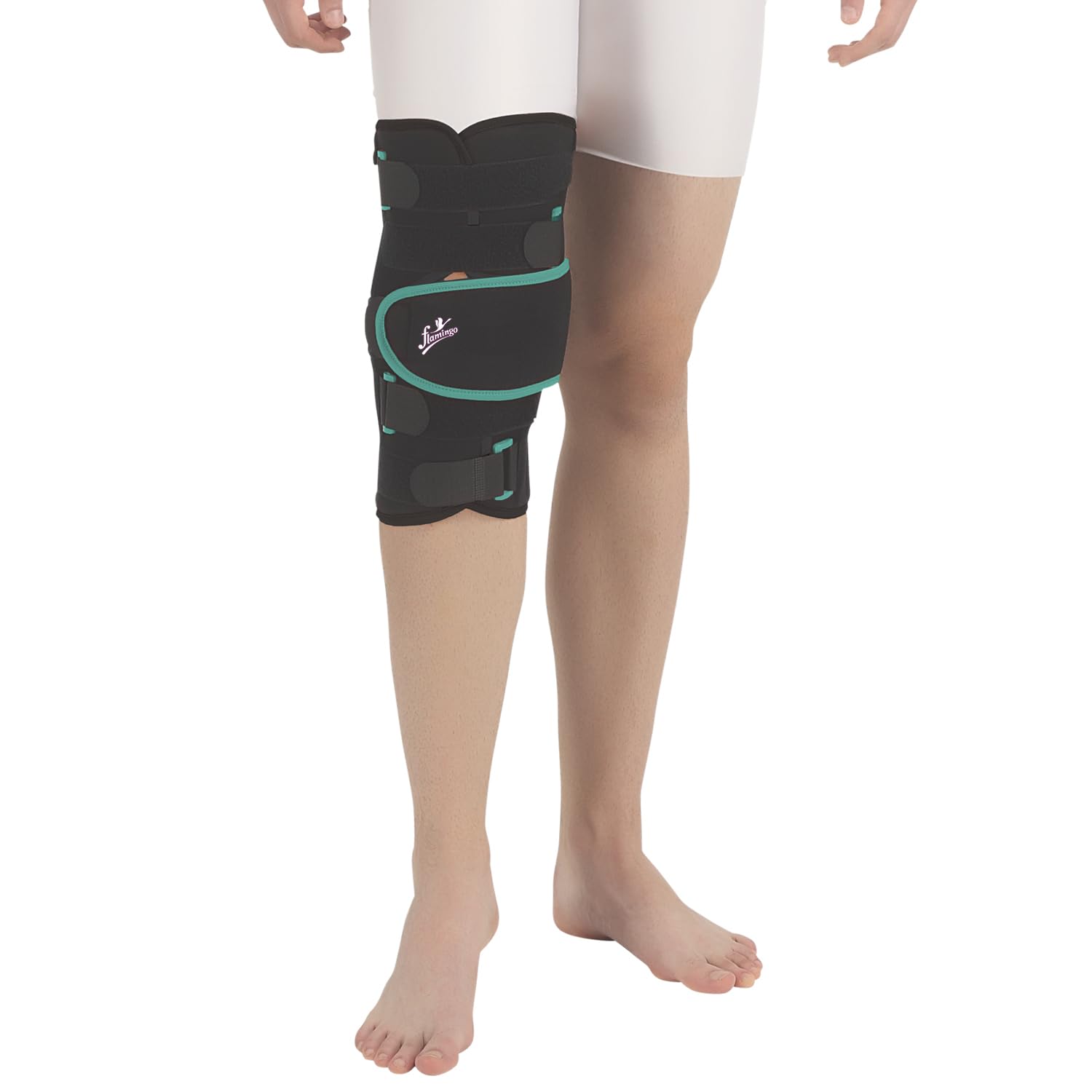 Flamingo Knee Support Brace - Short 13" Knee Brace (Firm Support) | Knee Support for Osteoarthritis of knee joint Pain, Relief Knee Stabilizer, Joint Injury, Knee Immobilizer | Black | Medium-image-20
