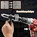 Cordless Drill Electric Rivet Gun Adapter-Professional Riveting Insert Nut Hand Tool Kit with Aluminum Casting Housing and a Non-slip Handle-4pcs Convertible Head and a Wrench