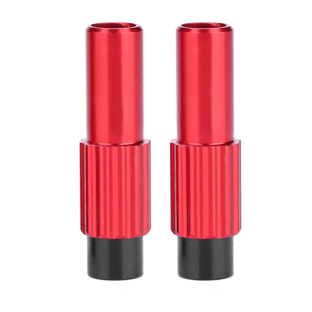 Tbest Red Bike Brake Cable Gear Shifter Connector Ycle Cable Adjusters Ycle Cable Tip End Crimp,1 Pair Bike Derailleur Shifter Connector Adjuster Housing Line Regulator Brake Gear(Red)