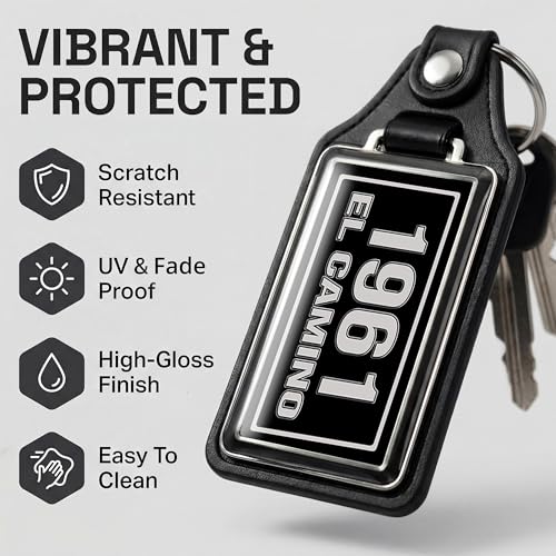 Image of Brotherhood Car Key Chain for El Camino - Classic Models Keychain for Men and Women Gift Key Ring