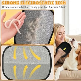 Huucozn 2PCS Fell Magnet Handschuh Tierhaarentferner pet hair Remover glove Fellmagnet Haarentfernungshandschuh Katzen Hunde Antistatischer Haustierhaar-entferner Handschuh Fellhandschuh für haustier