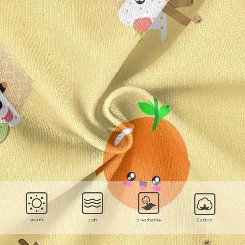 Girls' Underpants Kids Cotton Underwear Panties Briefs For Girl Age 2-8 Years Orange Pear Icecream Cartoon Pattern3