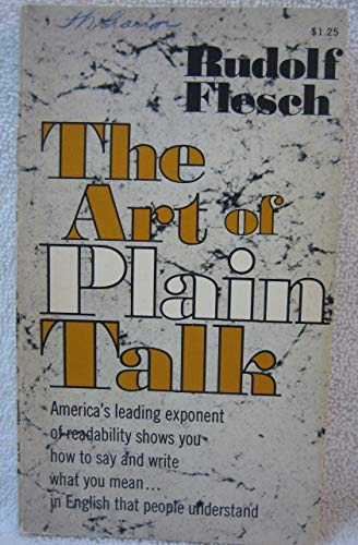 Art of Plain Talk 0020463804 Book Cover