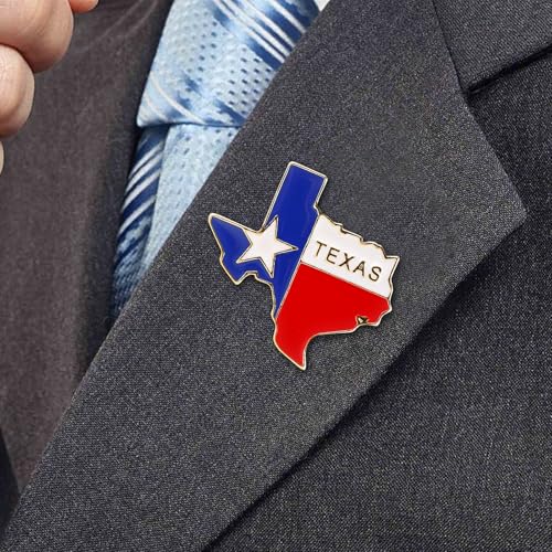 Image of State Shaped Map Lapel Metal Pin Enamel Brooch Keepsake Beautifully Designed for Backpack Hat