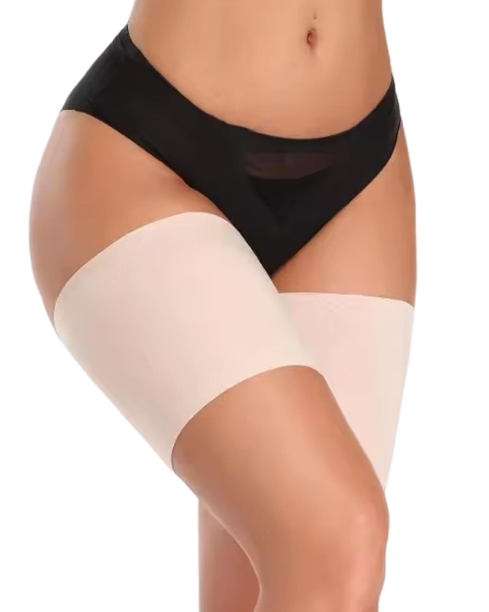 Antirozaduras Muslos, Bandas Elásticas Antirozaduras para Muslos, Bandas Antirozaduras Lisas, Bandas Antirozaduras para el Muslo, Encaje con Forro Protector de Silicona Antideslizant, 62-70 cm