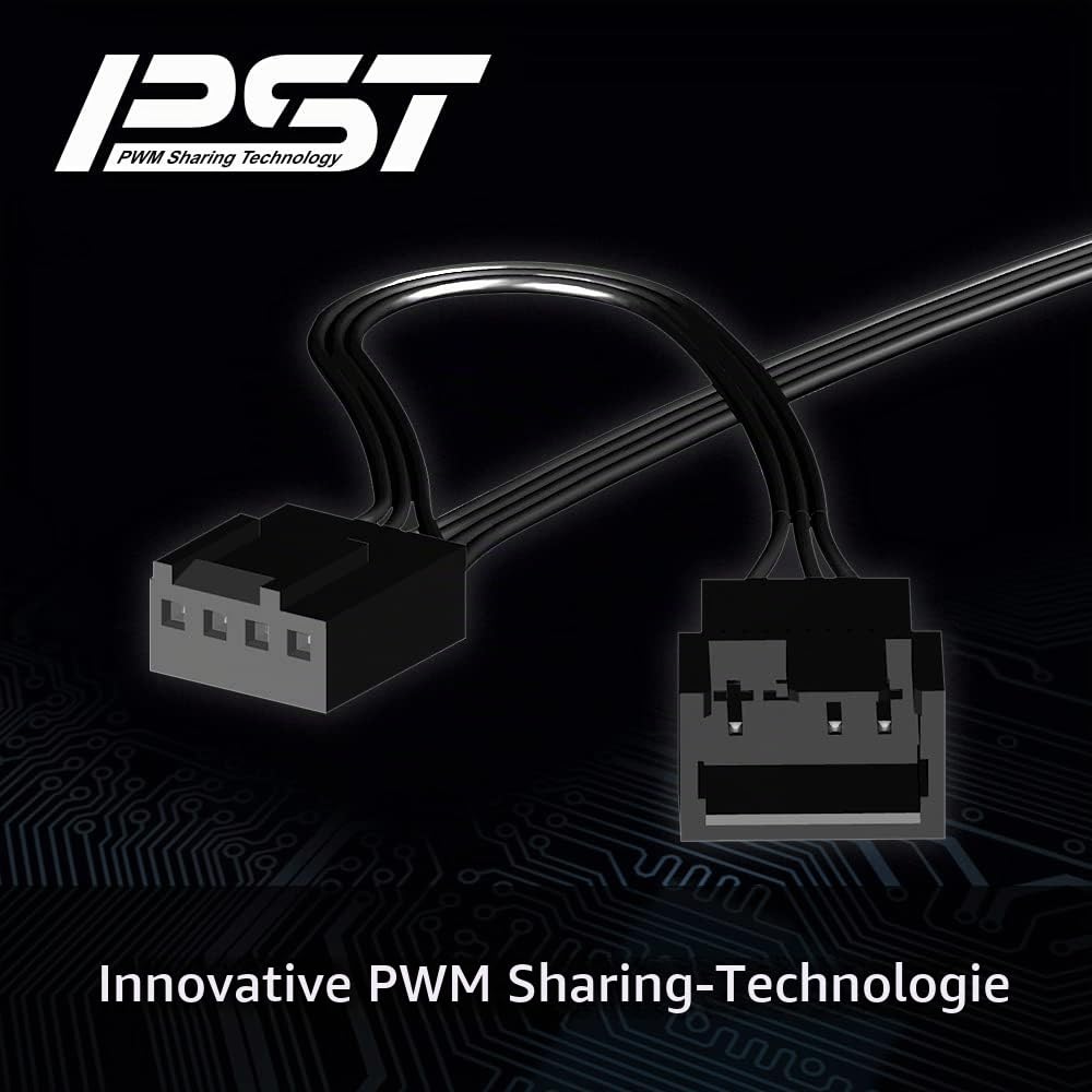 ARCTIC P12 PWM PST RGB (3 Stück, inkl. Controller) - PC Lüfter, 120 mm | PWM PST Gehäuselüfter optimiert für statischen Druck, Case Fan, Semi-Passiv: 200-2000 rpm, 12V 4 Pin RGB-LED