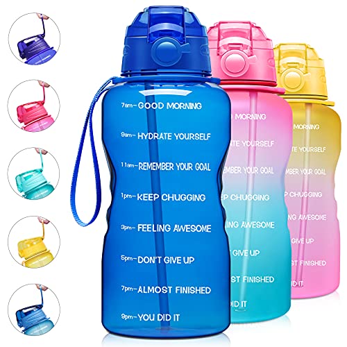 Photo 1 of Giotto Large 1 Gallon/128oz Motivational Water Bottle with Time Marker and Straw