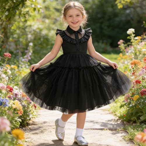 Vestido Negro Princesa para Niñas Disfraz miniatura 3