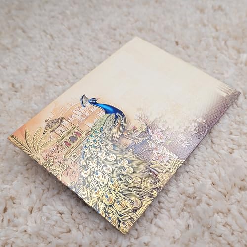 Image of Fonsie cash shagun Pocket small size (4.53 * 3.35 inches) fancy design envelopes pack of 70 for gifting money on wedding gift, baby shower gift, shagun, family gatherings, Peacock brown..