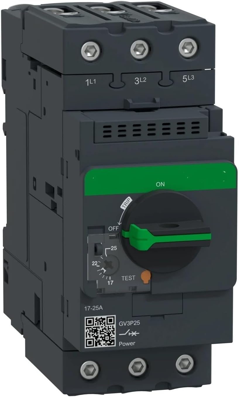 Motor Circuit Breaker GV3P25 GV3-P25 Motor Circuit Breaker, TeSys GV3, 3P, 17-25 A, Thermal Magnetic