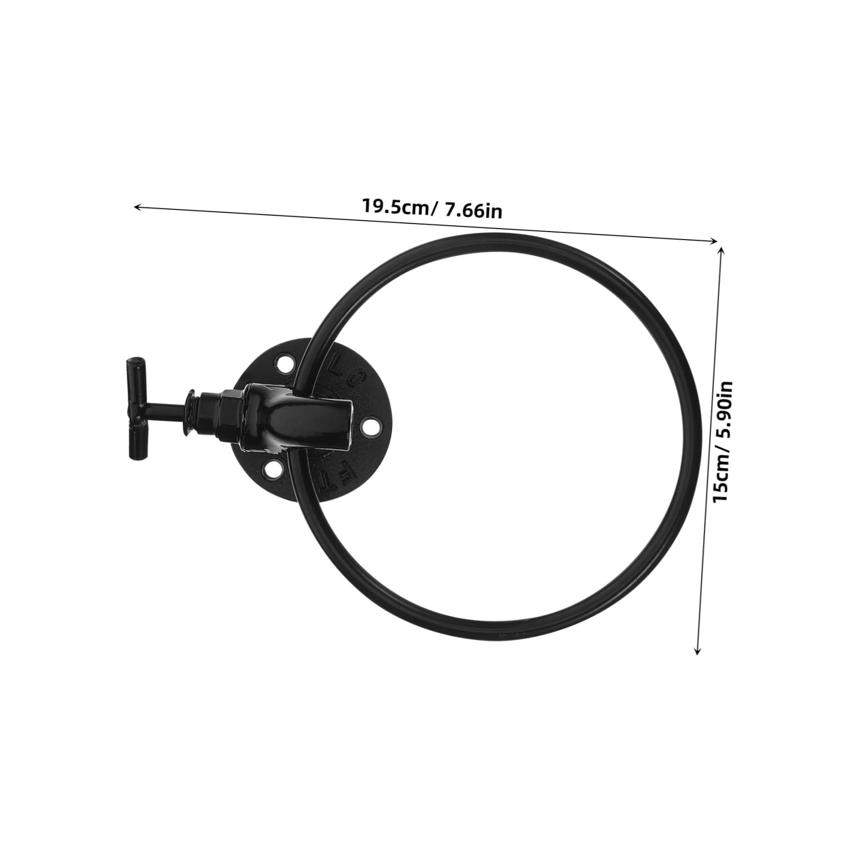 TOPBATHY Portasciugamani Parete in Ferro Nero Porta Strofinacci da Bagno Asta Portasciugamani per Cucina e Bagno