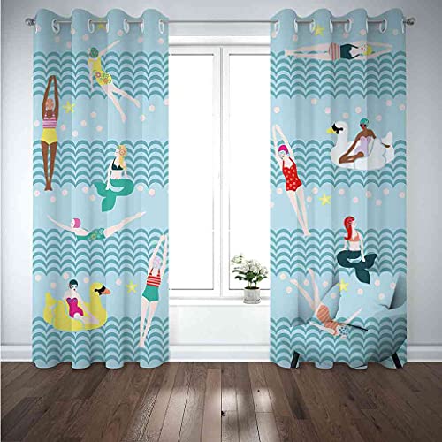 Rideau occultant enfant 200x160 sirène rideau oeillets isolant