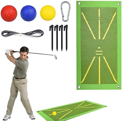 Golf Training Mat Swing or Detection Batting,DWcouple Portable Golf Hitting Mat,2023 New Golf Impact Mat,Portable Golf Practice Mat Golf Training Aid Equipment for Indoor Outdoor Backyard