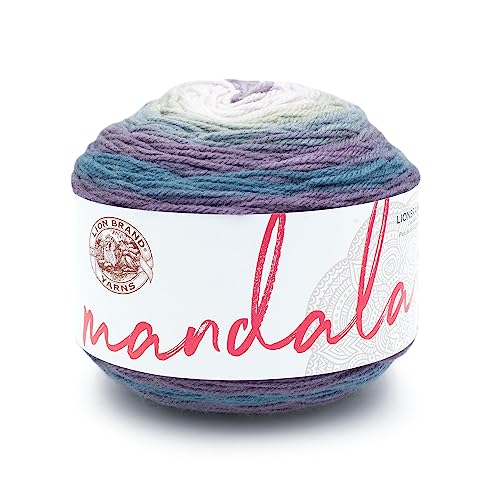 Image of Lion Brand Yarn, Mandala DK Lightweight Yarn for Knitting, Crochet, and Crafts, Snorks, 1 Pack, Self-Striping Acrylic Fiber for Baby Blankets, Multicolor Shawls and Variegated Cardigans