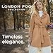 London Fog Women's Double Lapel Thigh Length Button Frontwool Coat with Belt Outerwear, Camel, X-Large