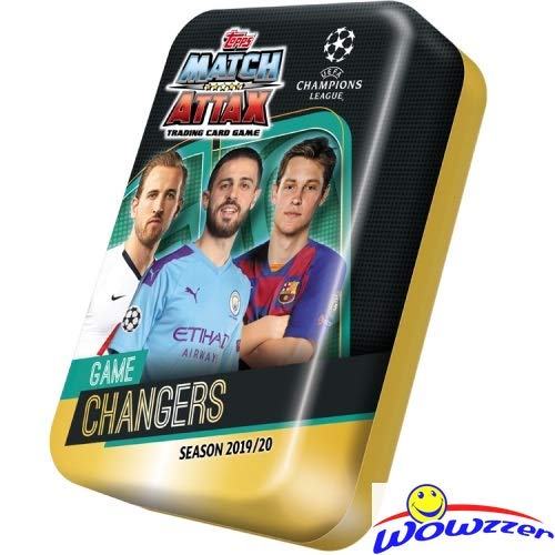 2019/20 Topps Match Attax Champions League Soccer EXCLUSIVE Collectors MEGA TIN with 60 Cards Including Limited Edition Card & 15 Subset Cards! Look for Ronaldo, Messi, Neymar, Kane & More! WOWZZER!