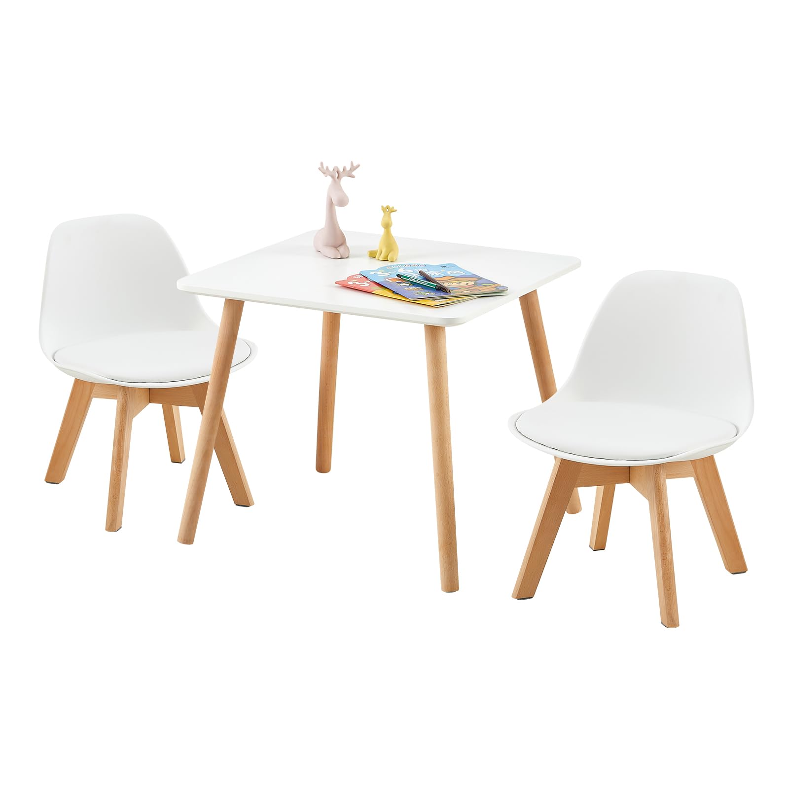 Set Tavolo E 2 Sedie Per Bambini Kesper - Bianco, Materiale Legno, 55x55x45 Cm - Foto 7