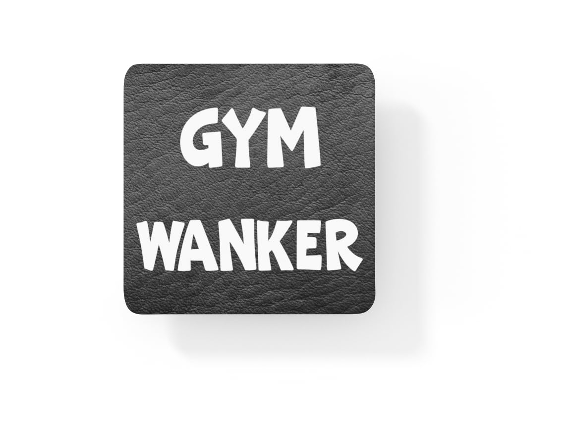 Decalarama Multicolor Gym Coaster Gift – Gym Wanker – Rude Cute Novelty Fun Exercise Present