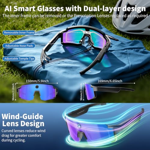 LangPlus+ AI Smart Glasses with 8MP Camera, Video & Photo Capture - image 5