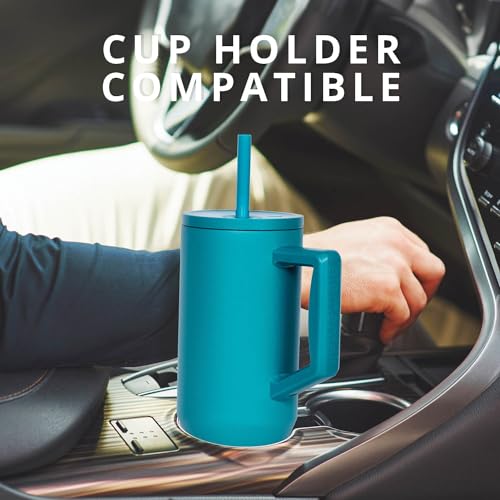 Image of Elemental Spill Proof 40oz Insulated Tumbler with Handle & Straw Travel Mug