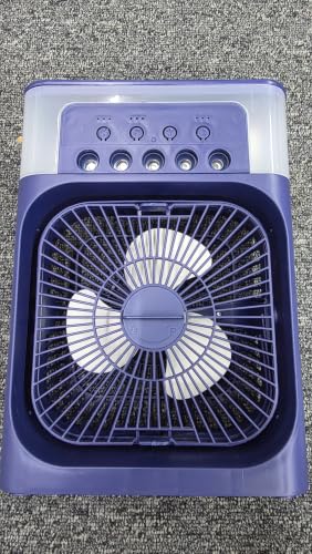 Image of Portable Air Cooler Fan with Water Tank & USB Power - Mini Personal Evaporative Cooler with 3 Speeds, , LED Light, Quiet Cooling for Home, Office, Bedroom (MultiColor)