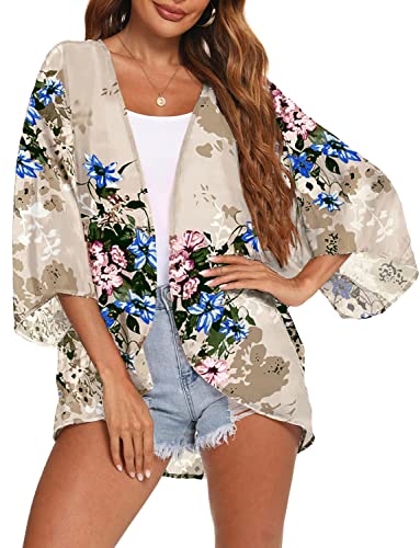 Image of BB&KK Women's Floral Kimono Summer Short Cover Ups Tops