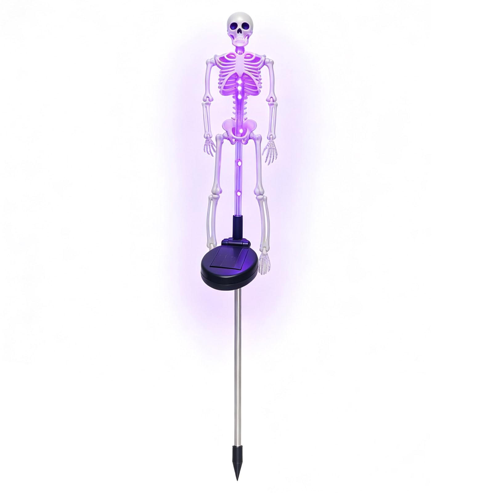 ​Skeleton Lamp Solar Halloween Yard Stake, 3D Creepy LED Light Up Skeleton