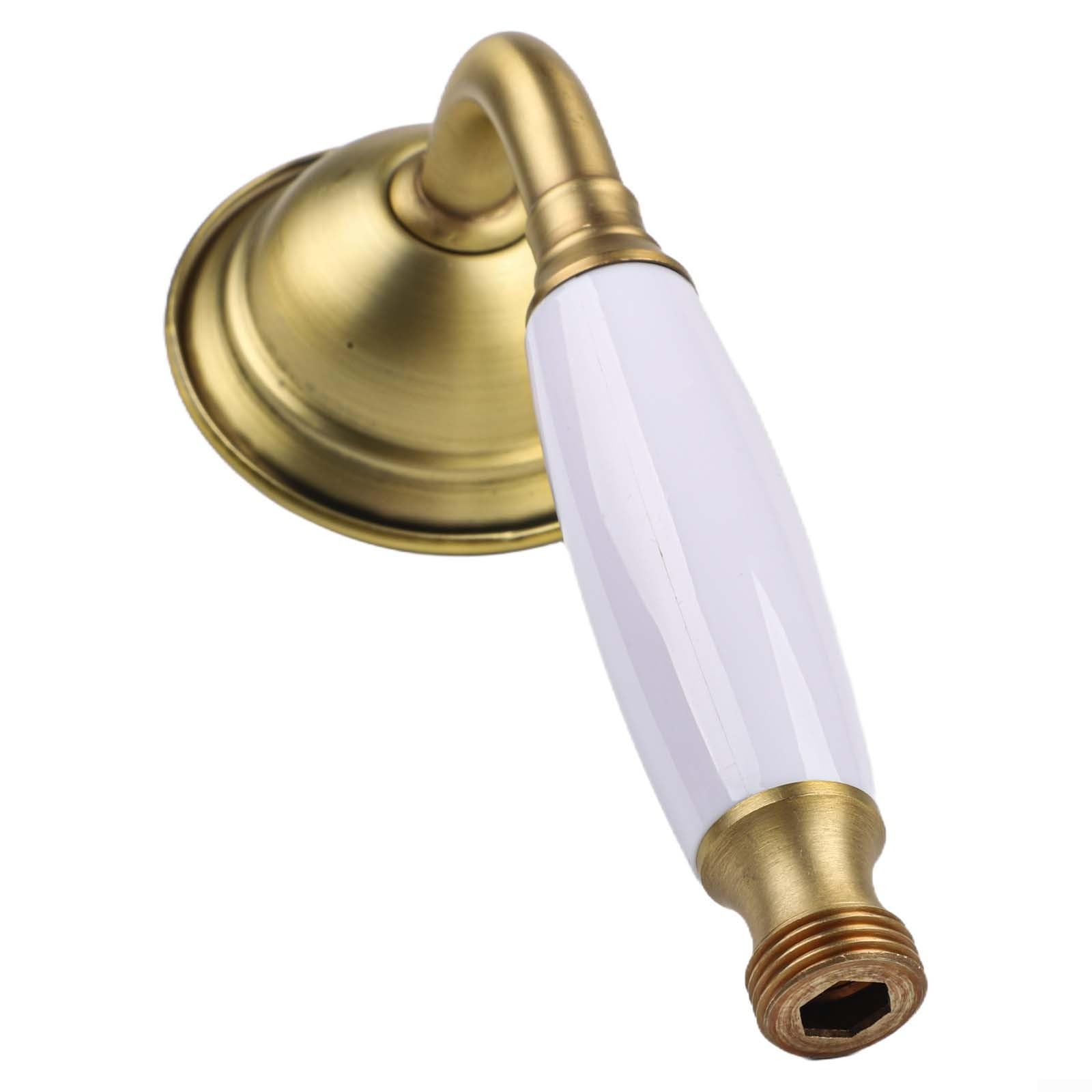 Soffione doccia anticato, 40% risparmio idrico, struttura in ottone di lusso, funzione pioggia per bagni efficienti, oro (antico)