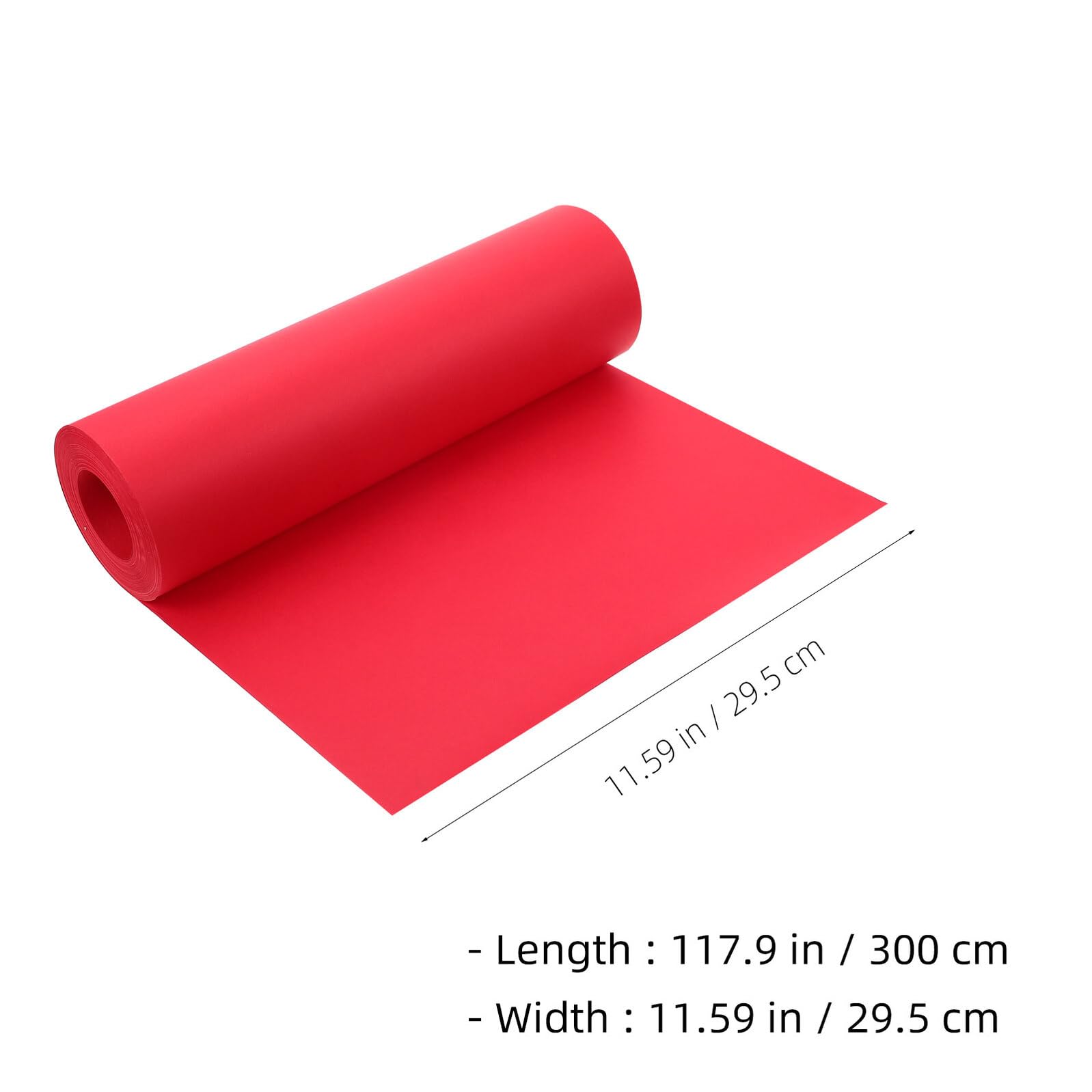 IWOWHERO Rote Kraftpapierrolle Verpackungspapier Robust Vielseitig Einsetzbar Geschenkpapier Weihnachten Geburtstag Hochzeit Kunsthandwerk
