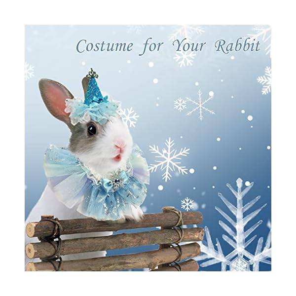 Shurung small animal birthday princess costume for rabbit guinea pig- guinea pig crown hat tutu skirt bunny princess hat bunny bandana halloween small pet outfit for guinea pig bunny hedgehog - image 6