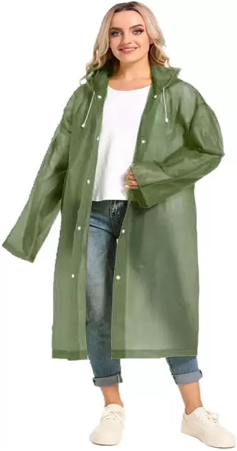 Women Polyester Long RainCoat Pocho Barsaati with Adjustable Cap and Cover (Pack of 1)-picture-44
