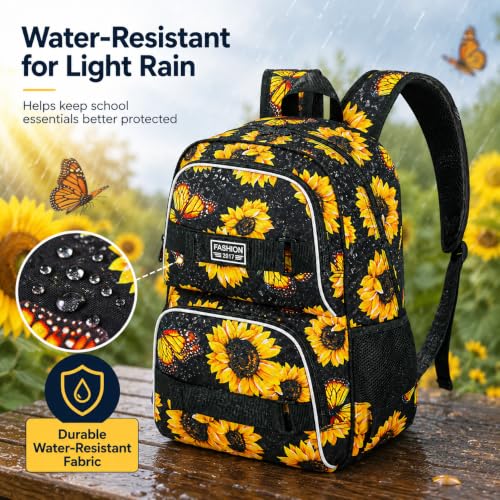 Image of Laptop Backpack, 16 Inch School Bag College Bookbag, Water Resistant Backpacks for Teens Girls Boys Women Men Students