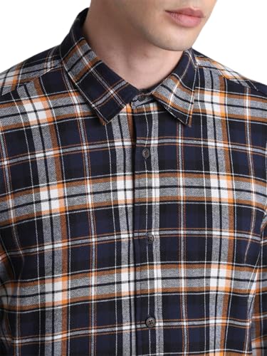 Image of Jack & Jones Men Cotton Blend Solid Regular Fit Shirt