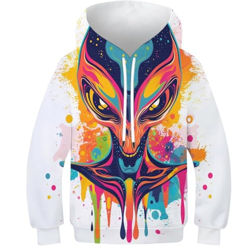 Sweat extraterrestre 3D pour ado de 8 à 10 ans en hiver
