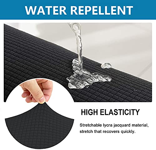 Topyumh Water Repellent Armless Futon Cover Sofa Bed Slipcover, Full Size Futon Mattress Cover, Soft & Stretch Furniture Protector For Pets (Futon, Black) #TOP2