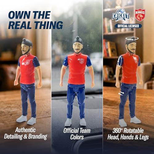 Image of Action Figure, IPL Edition 360 Rotatable Head, Cricket Player for Fans & Collectors (7 Inch Arshdeep Singh)