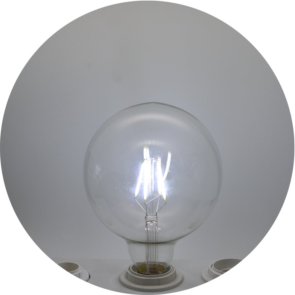LED bulbos del filamento E27, bulbos del oscurecimiento 4W, iguales a 40W bombillas incandescentes, 400 lm, luz Blanco frío, 6500K, bulbos del LED, zócalo estándar E27 (20 piezas)