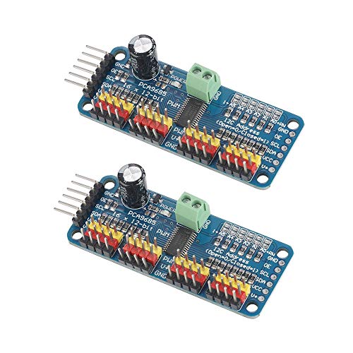 VKLSVAN 2個 PCA9685 16チャンネル 12-ビット PWM Servo モーター ドライバー IIC モジュール Arduinoと互換 VKLSVAN 2個 PCA9685 16チャンネル 12-ビット PWM Servo モーター ドライバー IIC モジュール Arduinoと互換