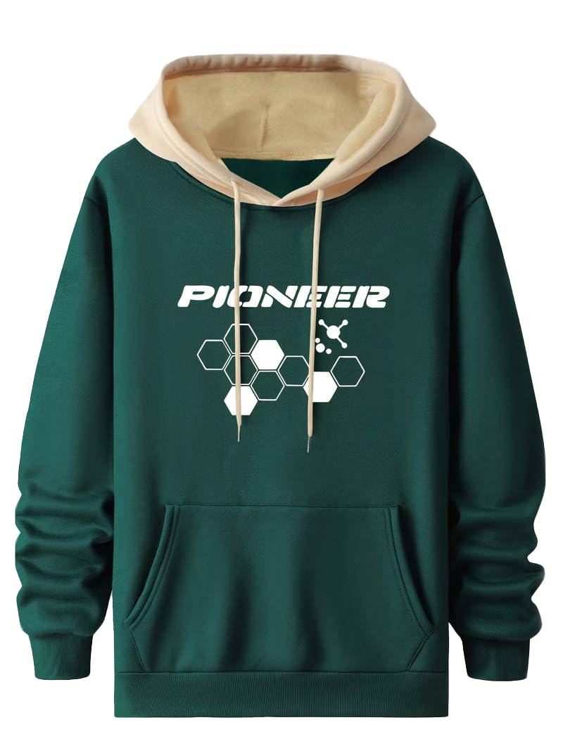 TAGDO Men’s Casual Woolen Hoodie with Unique Letter Patterns (2043)