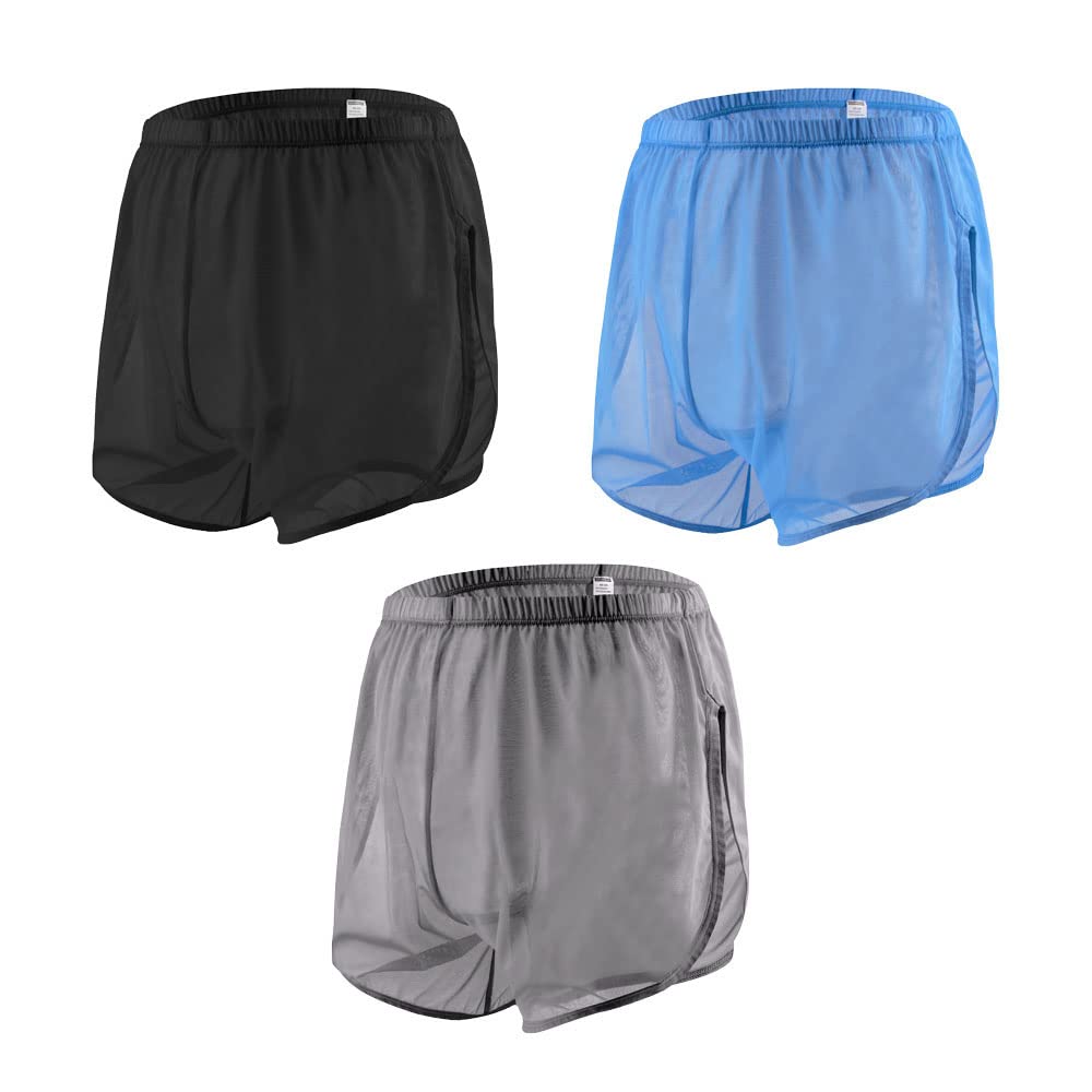 YAHWULAI Herren Boxershorts Transparent Leicht Luftig Atmungsaktiv Bequem Geeignet für den Sommer