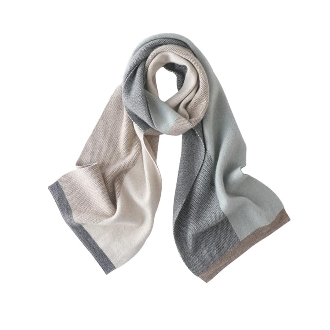 Bufanda de punto de cachemira para mujer, bufanda de punto suave y cálida para otoño e invierno